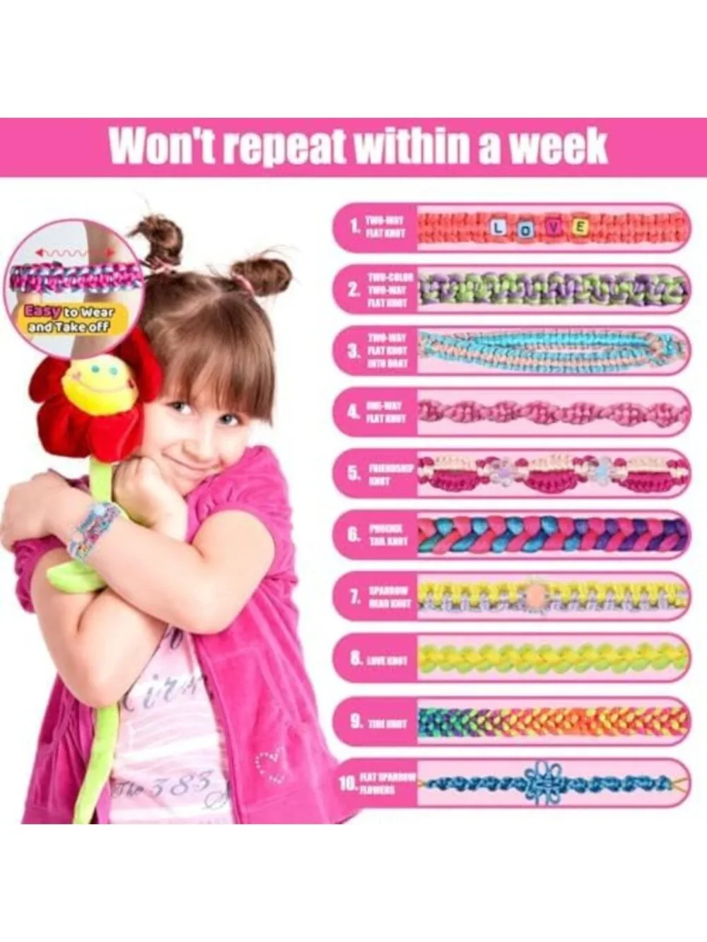 DIY Friendship Bracelet Making Kit for Girls - Fun Jewelry Craft for Ages 8-12